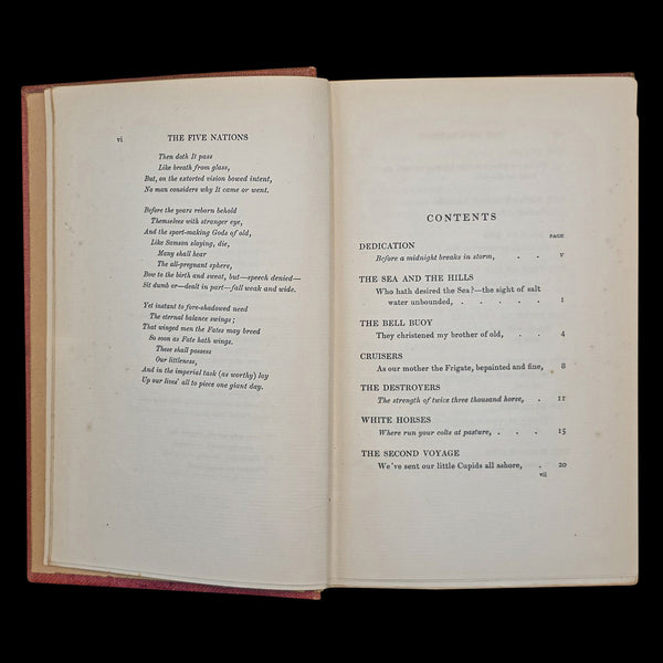Antique Poetry Book, The Five Nations, Rudyard Kipling, Poems, Literary Classic