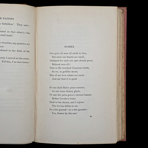 Antique Poetry Book, The Five Nations, Rudyard Kipling, Poems, Literary Classic