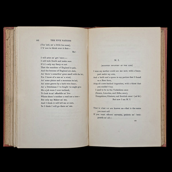 Antique Poetry Book, The Five Nations, Rudyard Kipling, Poems, Literary Classic
