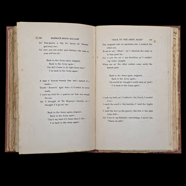 Antique Poetry Book, The Seven Seas, Rudyard Kipling, Poems, Literary Classic