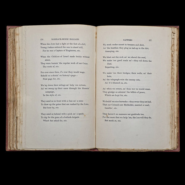 Antique Poetry Book, The Seven Seas, Rudyard Kipling, Poems, Literary Classic