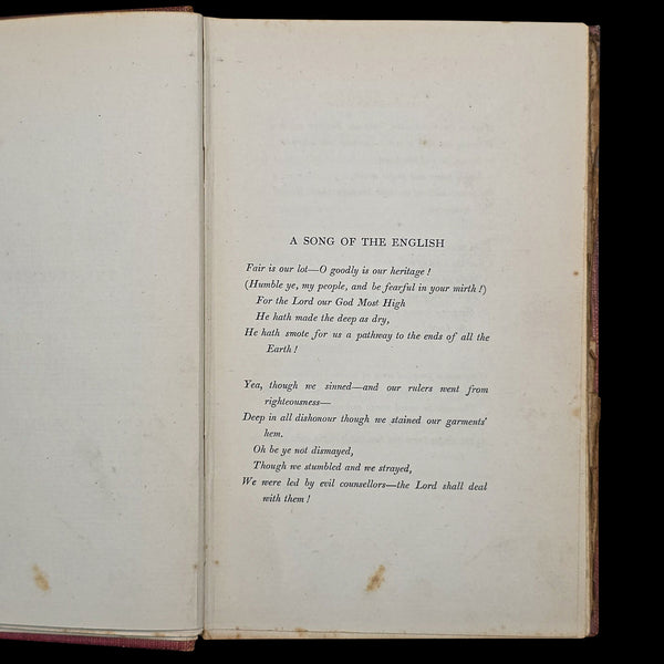 Antique Poetry Book, The Seven Seas, Rudyard Kipling, Poems, Literary Classic