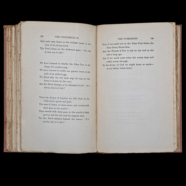 Antique Poetry Book, Barrack Room Ballads, Rudyard Kipling, Literary Classic