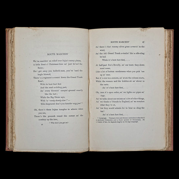 Antique Poetry Book, Barrack Room Ballads, Rudyard Kipling, Literary Classic