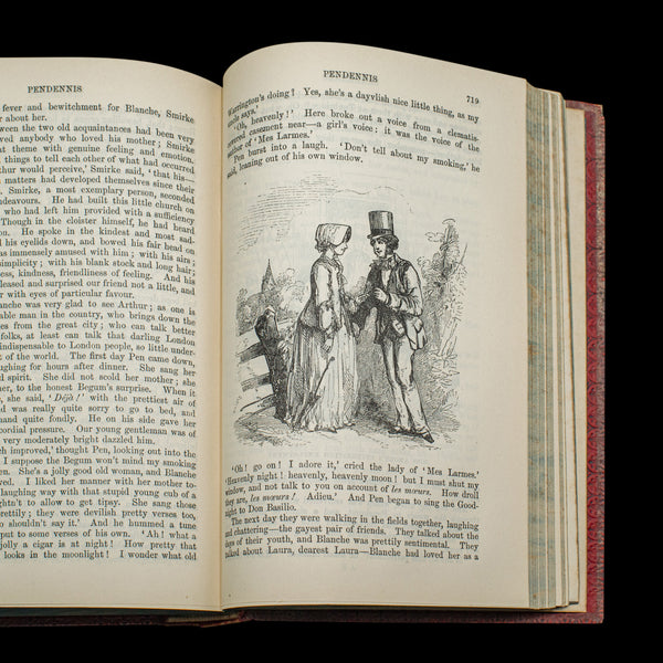 Antique Book, Pendennis, William Thackeray, Novel, Fiction, Edwardian, C.1908