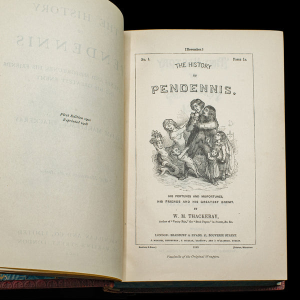 Antique Book, Pendennis, William Thackeray, Novel, Fiction, Edwardian, C.1908