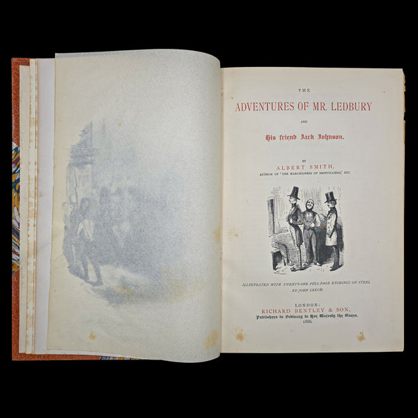 Antique Book, Adventures of Mr Ledbury, Albert Smith, Novel, Literature, C.1886
