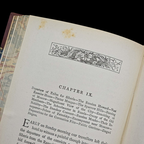 Antique Book, Fred Markham In Russia, Memoir, Travel Literature, Victorian, 1884
