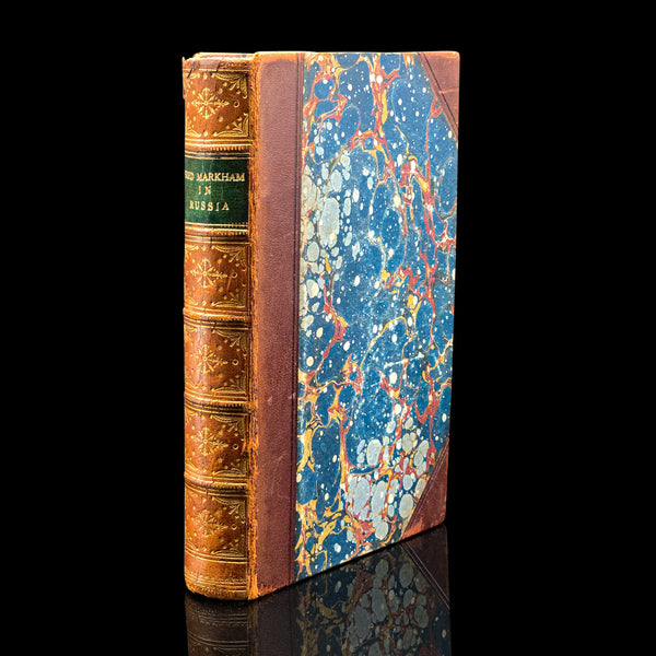 Antique Book, Fred Markham In Russia, Memoir, Travel Literature, Victorian, 1884