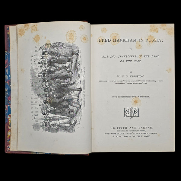 Antique Book, Fred Markham In Russia, Memoir, Travel Literature, Victorian, 1884
