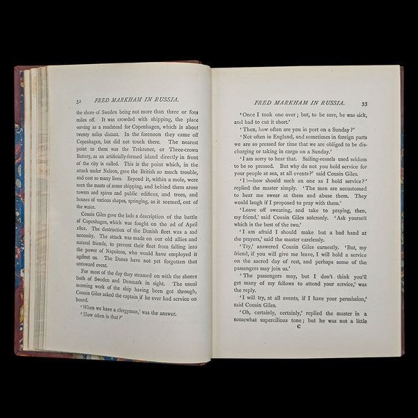 Antique Book, Fred Markham In Russia, Memoir, Travel Literature, Victorian, 1884