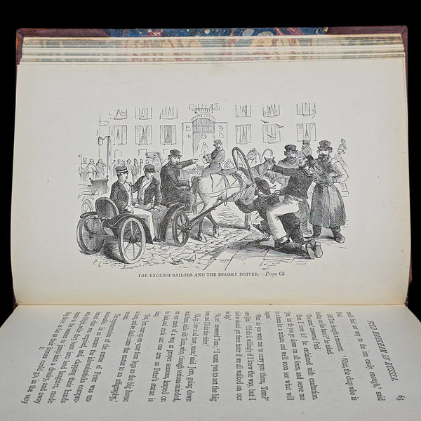 Antique Book, Fred Markham In Russia, Memoir, Travel Literature, Victorian, 1884