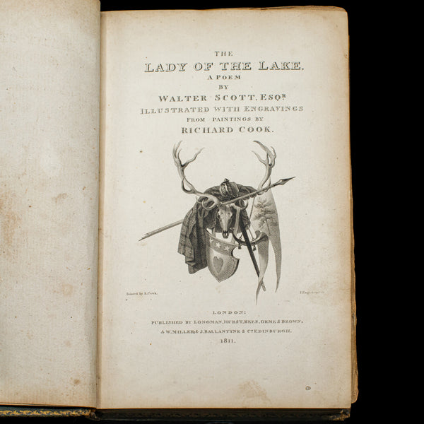 Antique Poetry Book, The Lady Of The Lake, Walter Scott, Early Edition, Georgian