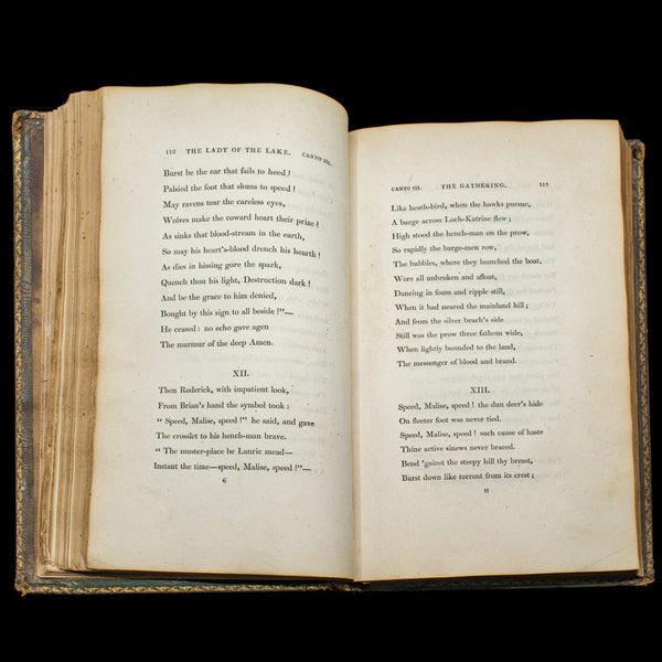 Antique Poetry Book, The Lady Of The Lake, Walter Scott, Early Edition, Georgian