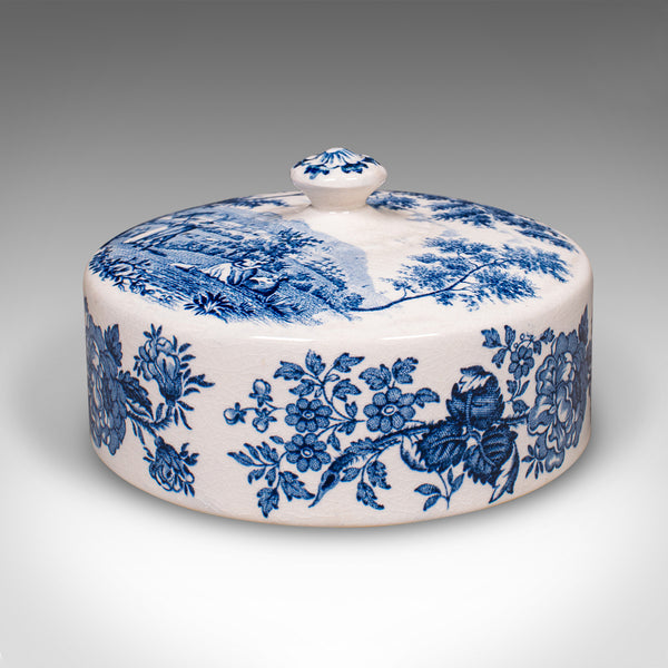 Vintage Butter Dish, English, Ceramic, Countertop, Dairy Keeper, Mid Century
