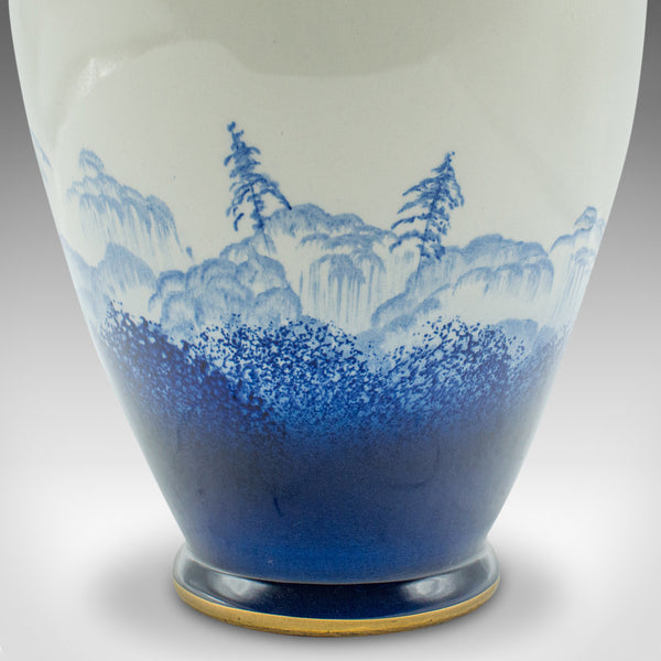 Pair Of Vintage Display Vases, English, Ceramic Flower Urn, Potteries, C.1970