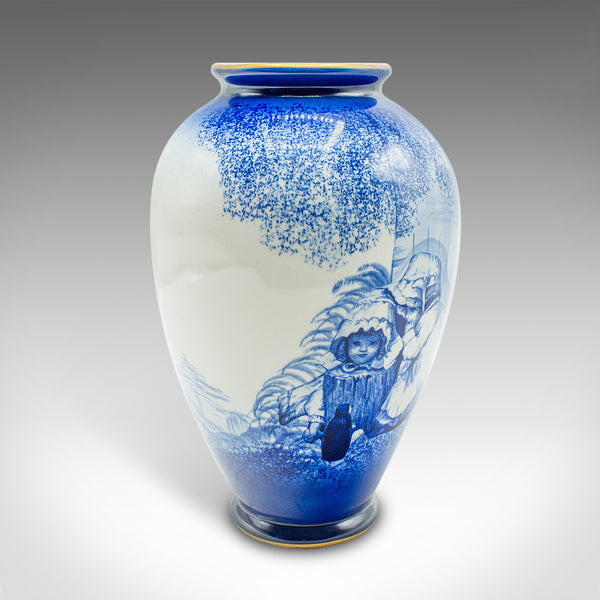 Pair Of Vintage Display Vases, English, Ceramic Flower Urn, Potteries, C.1970