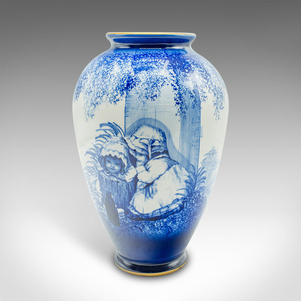Pair Of Vintage Display Vases, English, Ceramic Flower Urn, Potteries, C.1970