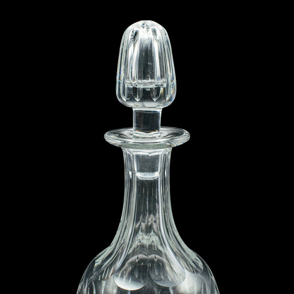 Vintage Port Decanter, English, Cut Glass, Liqueur, Spirit Vessel, Circa 1950