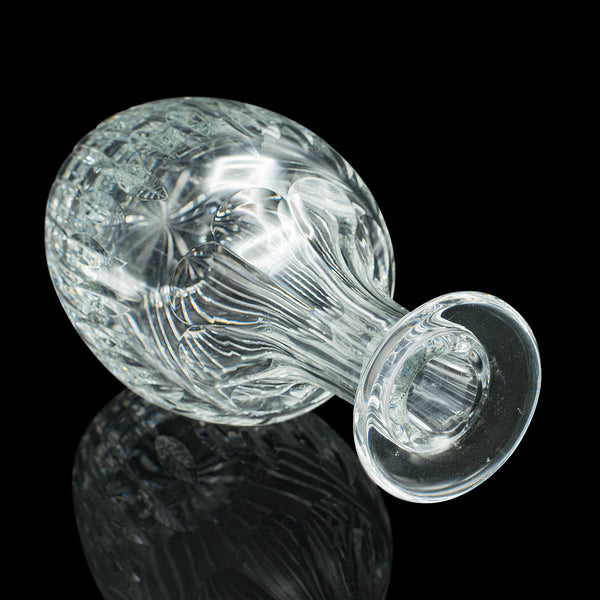 Vintage Port Decanter, English, Cut Glass, Liqueur, Spirit Vessel, Circa 1950