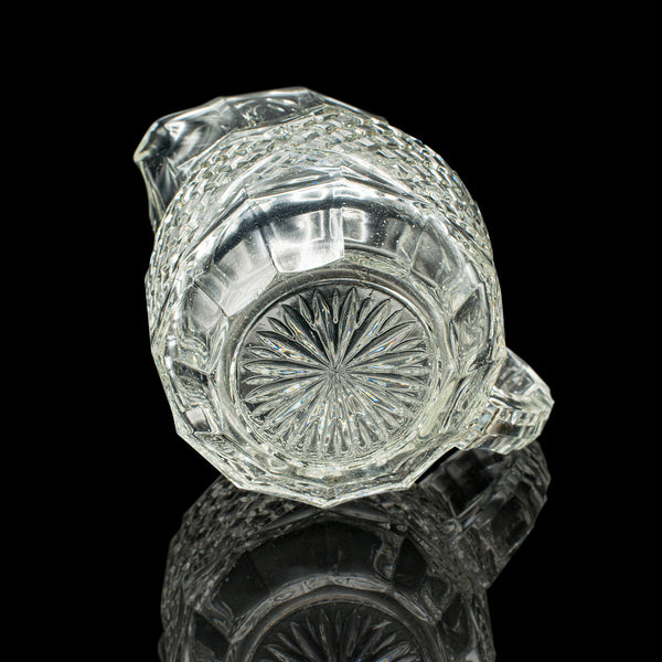 Vintage Cocktail Pourer, English, Cut Glass, Punch Jug, Mid Century, Circa 1960