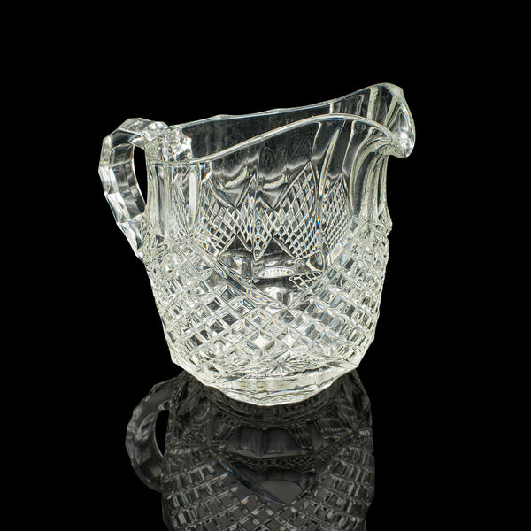 Vintage Cocktail Pourer, English, Cut Glass, Punch Jug, Mid Century, Circa 1960