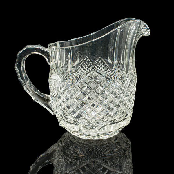 Vintage Cocktail Pourer, English, Cut Glass, Punch Jug, Mid Century, Circa 1960