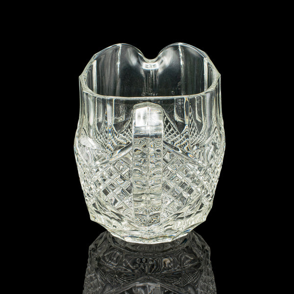 Vintage Cocktail Pourer, English, Cut Glass, Punch Jug, Mid Century, Circa 1960