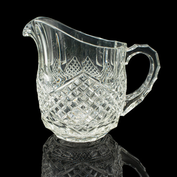 Vintage Cocktail Pourer, English, Cut Glass, Punch Jug, Mid Century, Circa 1960