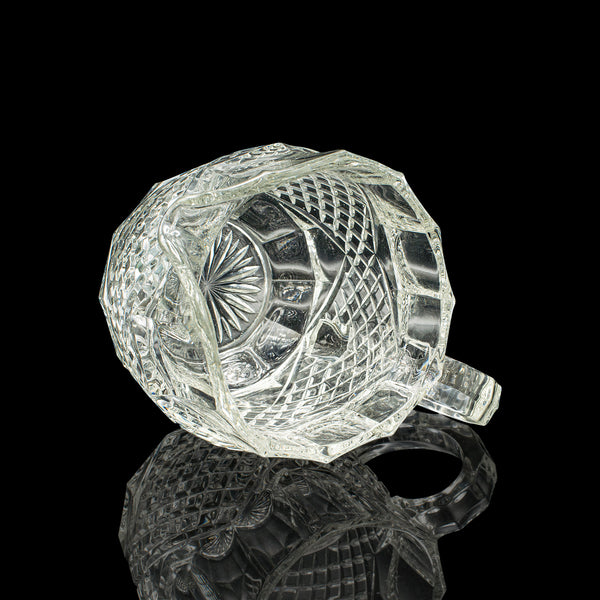 Vintage Cocktail Pourer, English, Cut Glass, Punch Jug, Mid Century, Circa 1960