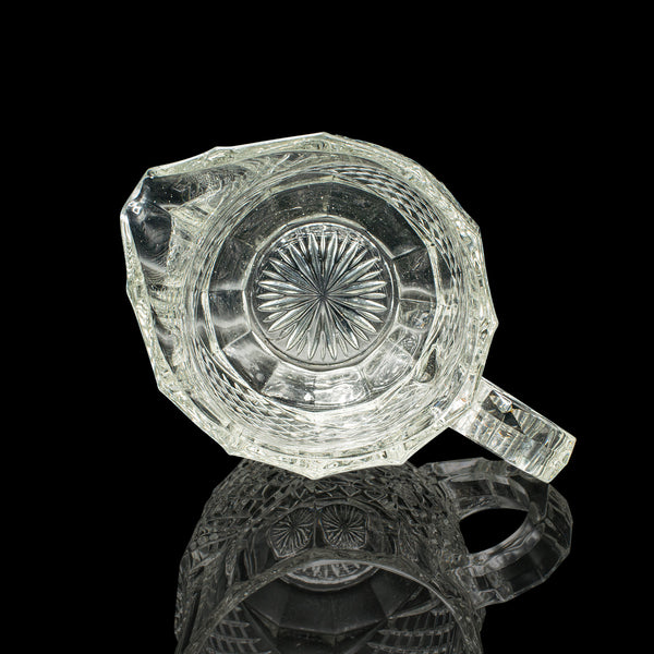 Vintage Cocktail Pourer, English, Cut Glass, Punch Jug, Mid Century, Circa 1960
