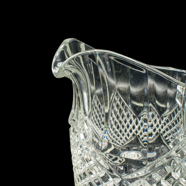Vintage Cocktail Pourer, English, Cut Glass, Punch Jug, Mid Century, Circa 1960