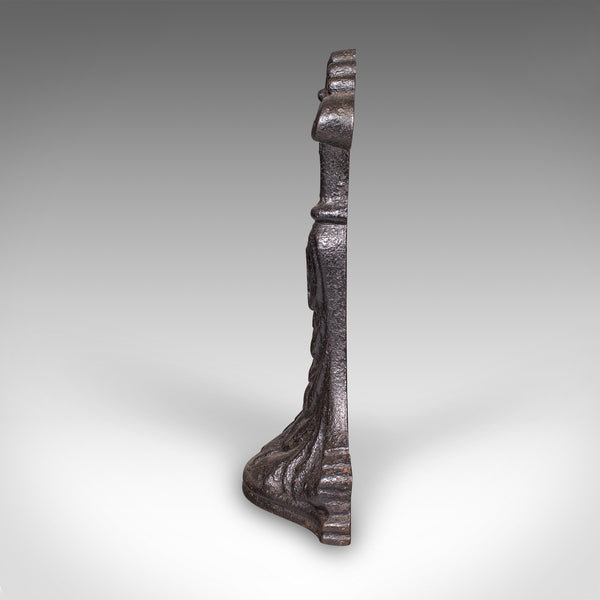 Antique Door Porter, English, Cast Iron, Doorstop, Keeper, Victorian, Circa 1860