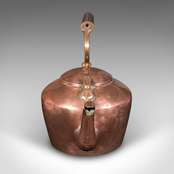 Antique Fireplace Kettle, English, Copper, Hearth Warmer, Victorian, Circa 1870