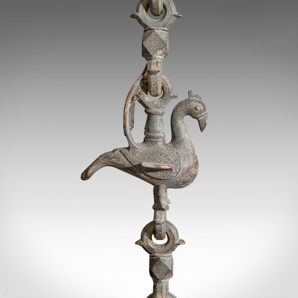Antique Hanging Incense Burner, Indian, Bronze, Ceremonial Censer, Victorian