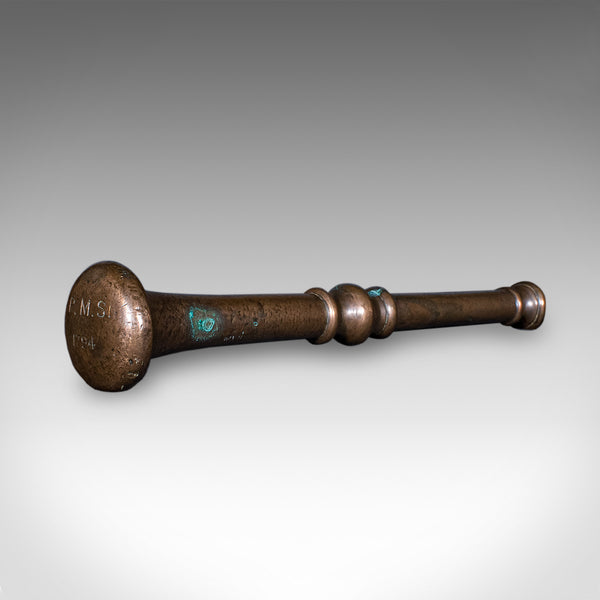 Antique Chemist's Counter Mortar & Pestle, English, Bronze, Apothecary, Georgian