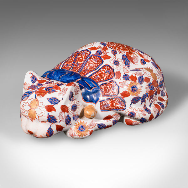 Antique Imari Cat Figure, Japanese, Ceramic, Door Stop, Ornament, Edwardian