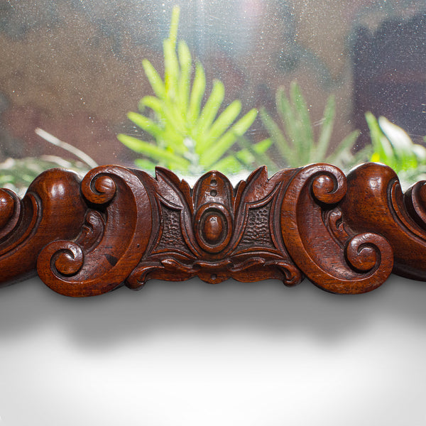Antique Overmantle Mirror, English, Country House, Carved, Victorian, Circa 1900