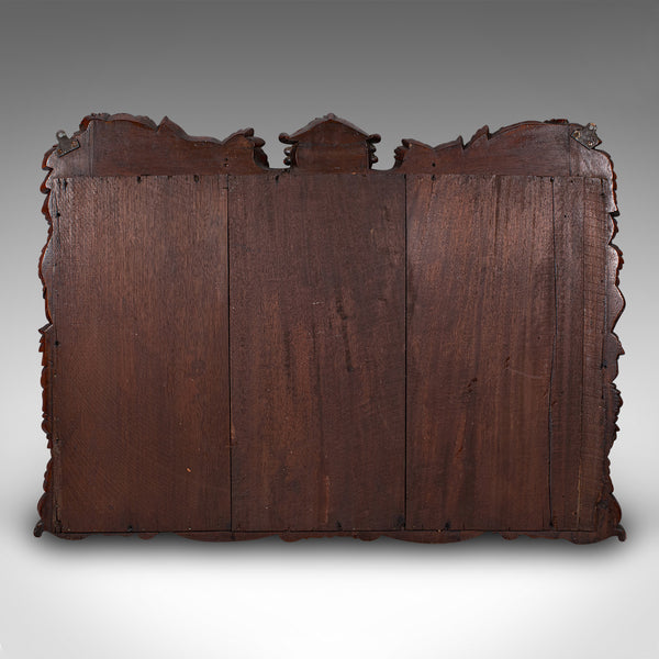 Antique Overmantle Mirror, English, Country House, Carved, Victorian, Circa 1900