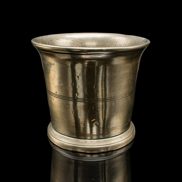 Antique Mortar and Pestle Set, English Bronze Apothecary Grinder, Georgian, 1750