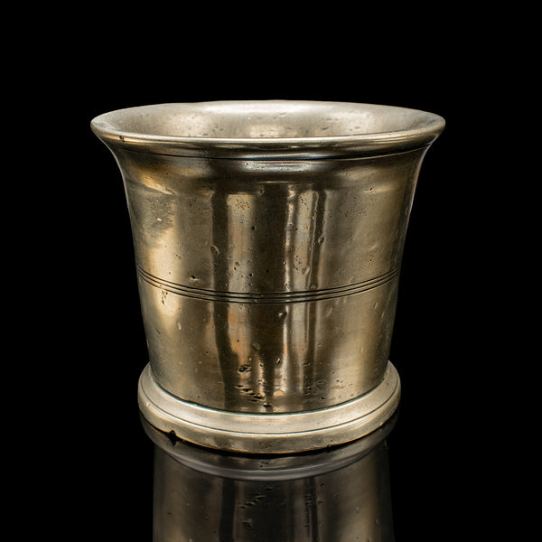 Antique Mortar and Pestle Set, English Bronze Apothecary Grinder, Georgian, 1750