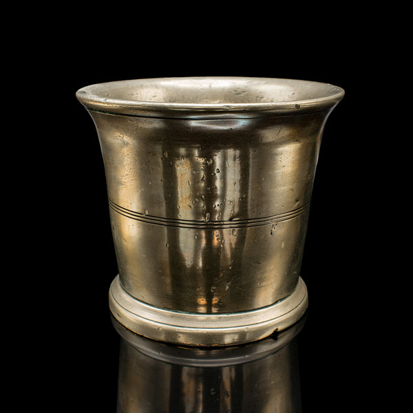 Antique Mortar and Pestle Set, English Bronze Apothecary Grinder, Georgian, 1750