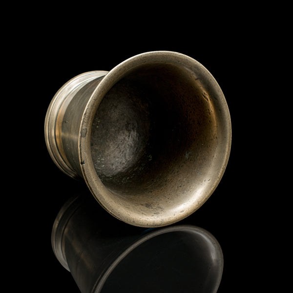 Antique Mortar and Pestle Set, English Bronze Apothecary Grinder, Georgian, 1750