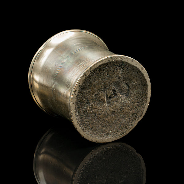 Antique Mortar and Pestle Set, English Bronze Apothecary Grinder, Georgian, 1750