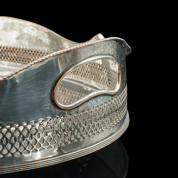 Antique Presentation Serving Tray, English, Silver Plated, Cocktail, Edwardian