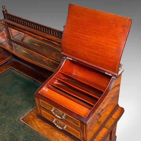 Antique Gents Correspondence Desk, English, Writing Table, Victorian, Circa 1900