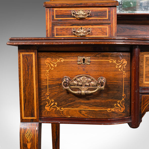 Antique Gents Correspondence Desk, English, Writing Table, Victorian, Circa 1900