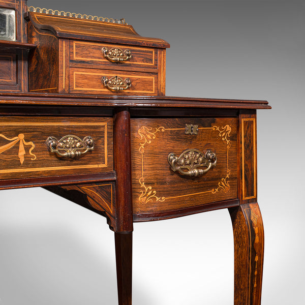 Antique Gents Correspondence Desk, English, Writing Table, Victorian, Circa 1900