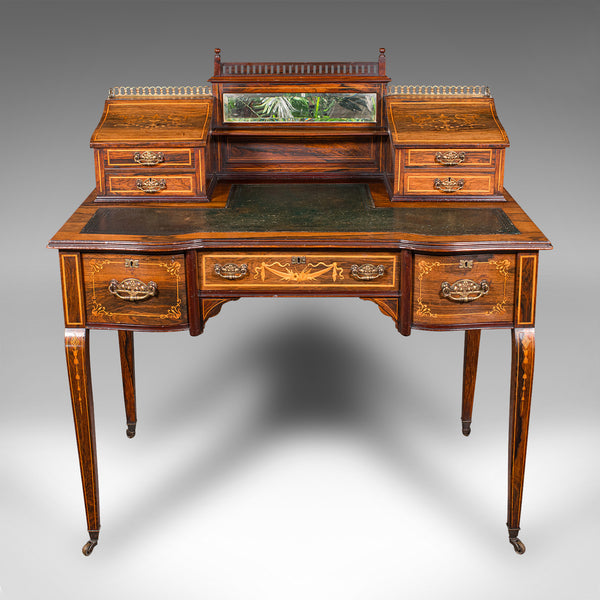 Antique Gents Correspondence Desk, English, Writing Table, Victorian, Circa 1900