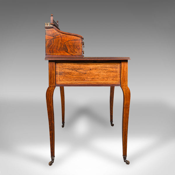 Antique Gents Correspondence Desk, English, Writing Table, Victorian, Circa 1900